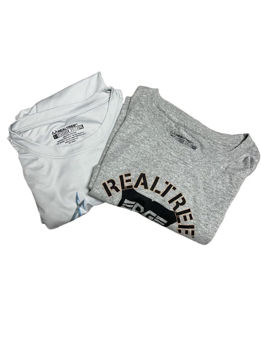 Realtree Edge & Fishing Mens XL Graphic T-Shirts Gray & White Set Of 2 Lightweig